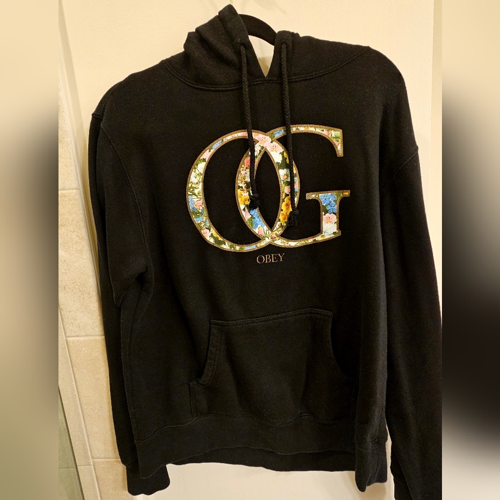 Obey floral OG hooded sweatshirt